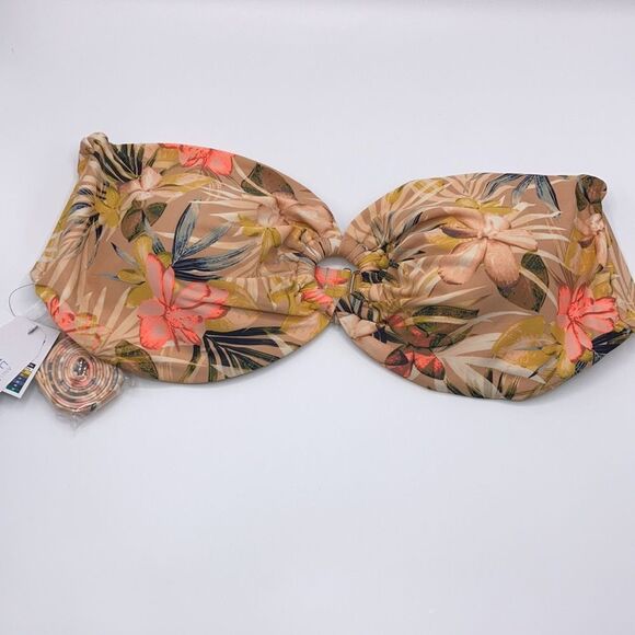 WOMEN'S Plus Mid-Rise Hawaiian Print Bikini Swimsuit Bathing Suit Size 2X - Picture 4 of 7